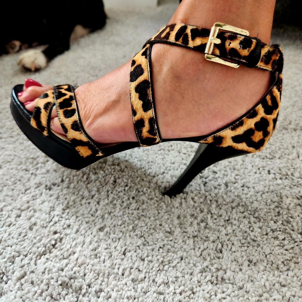 Brand New Michael Kors Brown and Black Heels with Elegant Stiletto